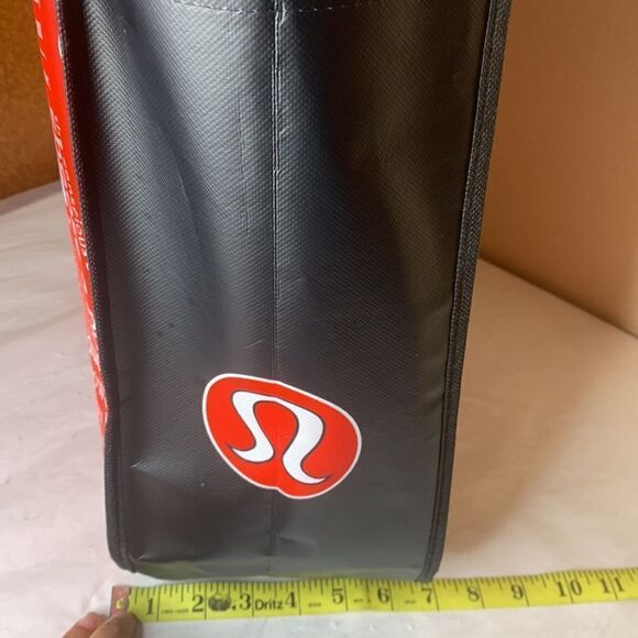 Lululemon Red & Black Reusable Shopping Bag Large - Picture 6 of 7